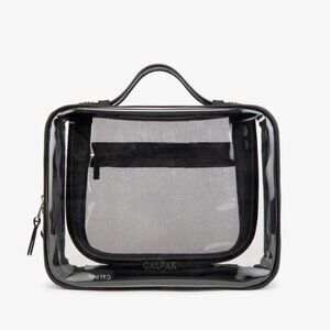 Calpak large Clear Cosmetics Case in Black